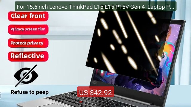 For 15.6inch Lenovo ThinkPad L15 E15 P15V Gen 4 Laptop Priva... Amazing Value 2026 | Must Have!