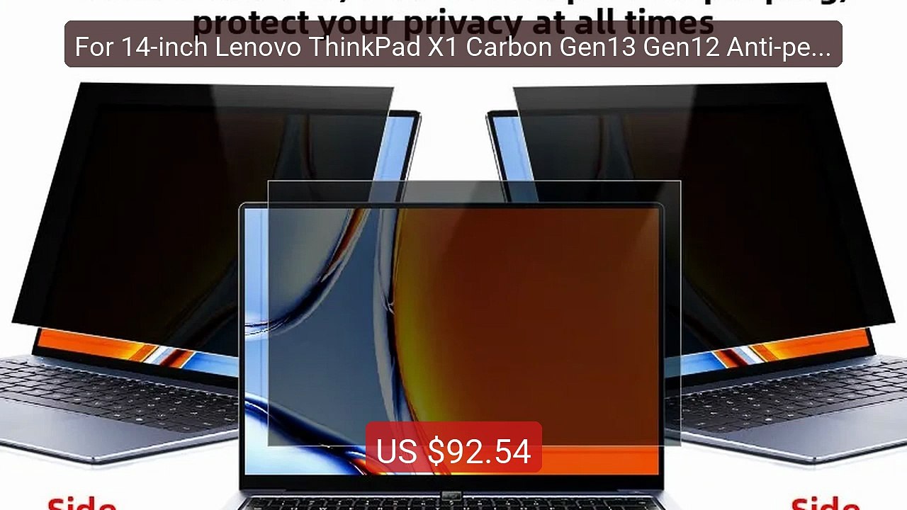 For 14-inch Lenovo ThinkPad X1 Carbon Gen13 Gen12 Anti-peep fi... -- Hot Deal 2026 | Limited Offer!