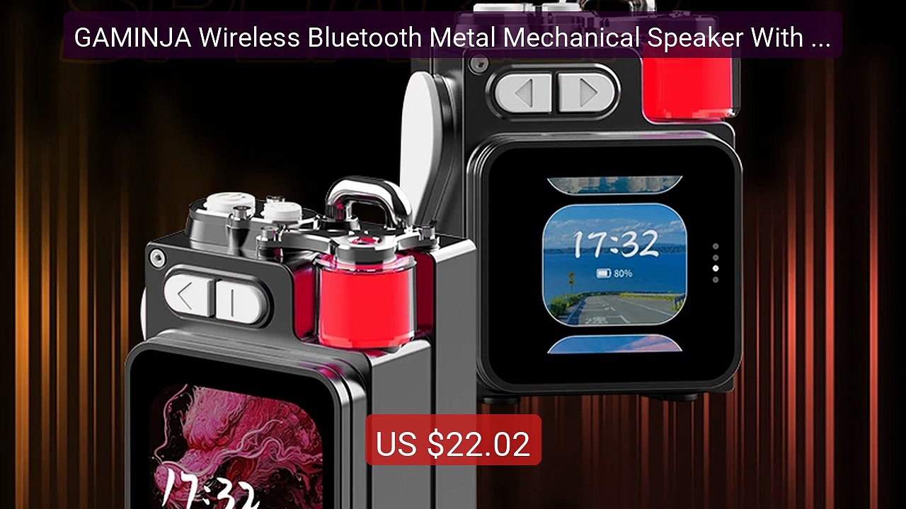 GAMINJA Wireless Bluetooth Metal Mechanical Speaker With LE... -- Top Pick 2026 | Unbeatable Price!