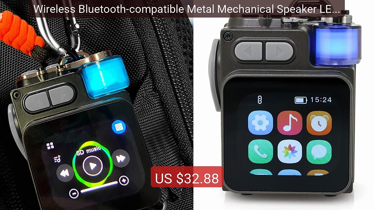 Wireless Bluetooth-compatible Metal Mechanical Speaker LED Di... -- Amazing Value 2026 | Must Have!