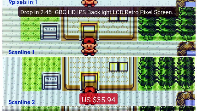 Drop In 2.45 GBC HD IPS Backlight LCD Retro Pixel Screen Kit ... Best Buy 2026 | Great Quality!