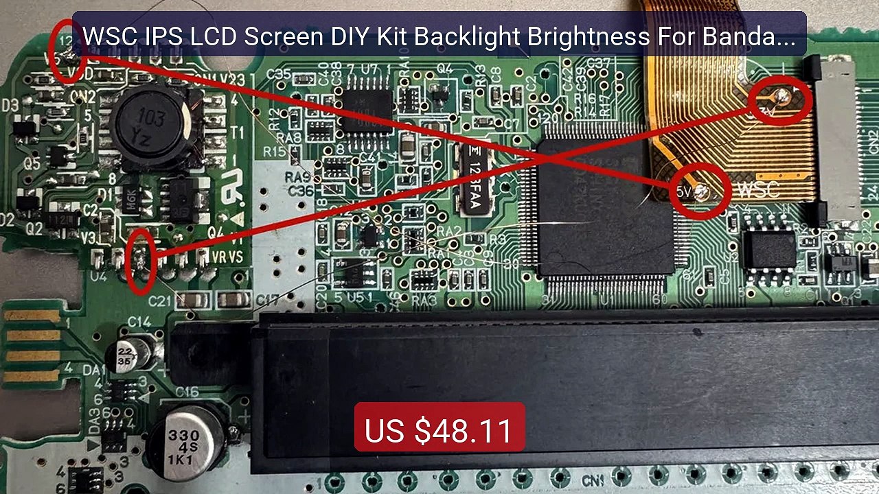 WSC IPS LCD Screen DIY Kit Backlight Brightness...