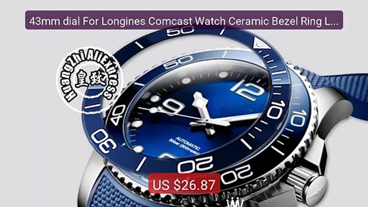 43mm dial For Longines Comcast Watch Ceramic Bezel Ring L3.781... -- Hot Deal 2026 | Limited Offer!