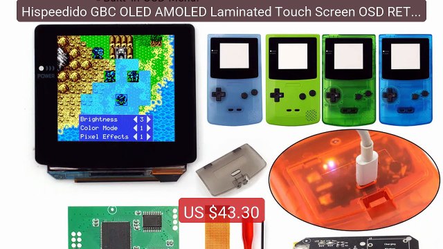 Hispeedido GBC OLED AMOLED Laminated Touch Screen OSD RETRO... Top Pick 2026 | Unbeatable Price!