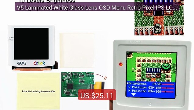 V5 Laminated White Glass Lens OSD Menu Retro Pixel IPS LCD Screen ... Best Deal 2026 | Shop Now!