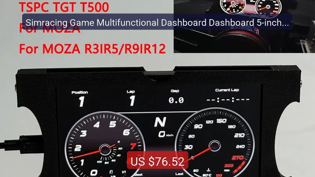 Simracing Game Multifunctional Dashboard Dashboard 5-inch IPS Scre... Top Rated 2026 | Buy Now!