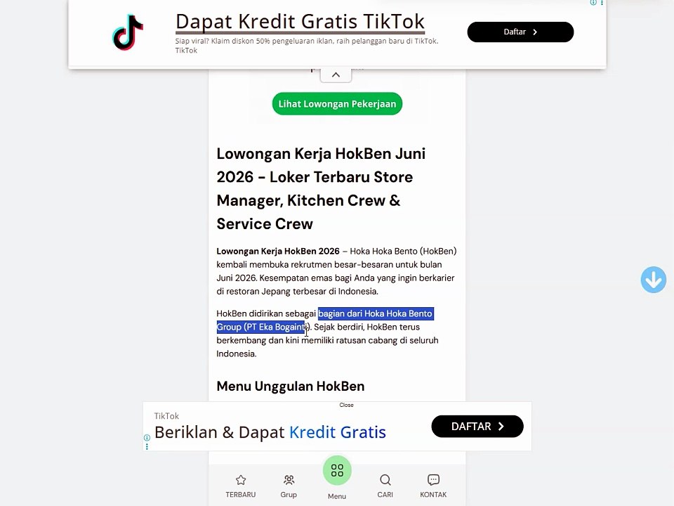 Lowongan Kerja HokBen Juni 2026