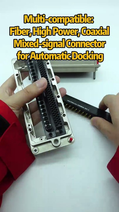 Multi-compatible: Fiber, High Power, CoaxialMixed-signal Connector for Automatic Docking.