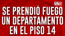 Incendio en Belgrano: se prendió fuego un departamento en el piso 14