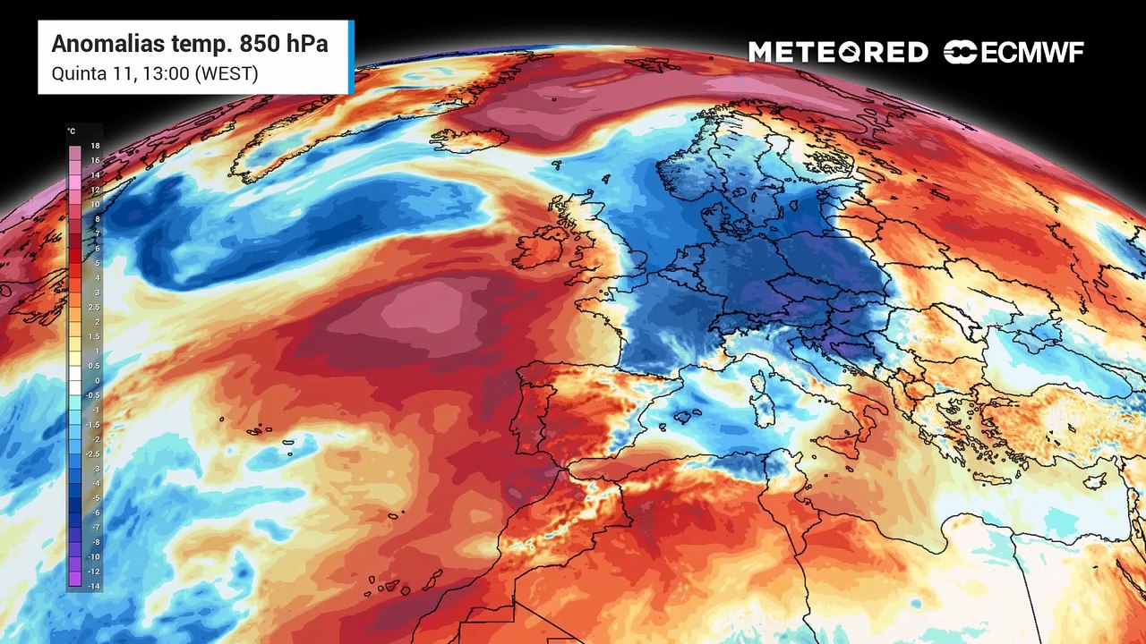 Anomalias térmicas positivas ganham expressão em Portugal Continental
