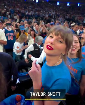 Taylor Swift y la 'fila de los famosos' animan a los Knicks