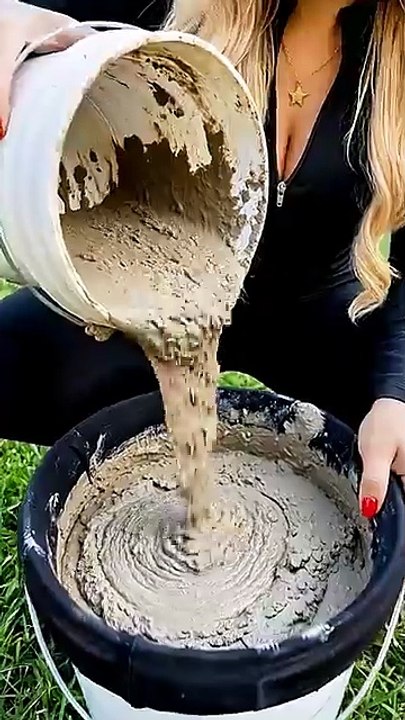 Garden decoration with cement- simple and amazing 🎃🌿 #shorts