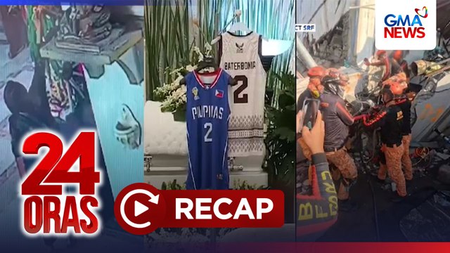 24 Oras: (Part 2) Ninakaw na kamay ng imahen; Huling araw ng burol ni Baterbonia sa NCR; Huling nawawala sa gumuhong supermarket dahil sa lindol, narekober, atbp
