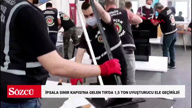 İpsala Sınır Kapısı'na gelen TIR'da 1,5 ton uyuşturucu ele geçirildi