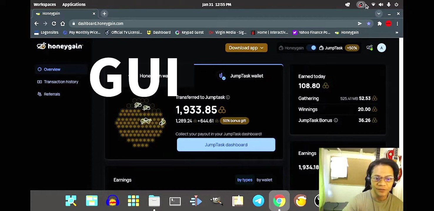 Install and run Honeygain on Linux