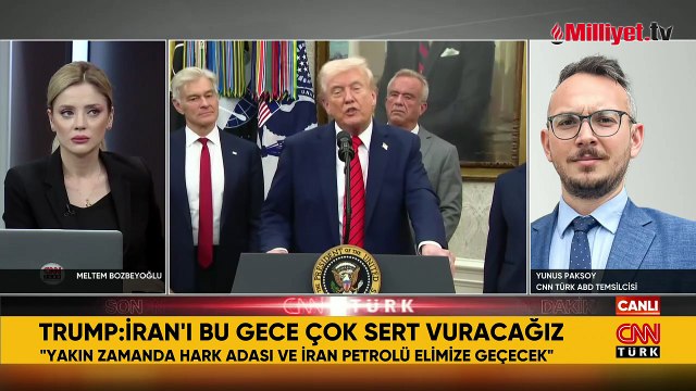 Trump bu geceyi işaret etti! 'İran'ı çok sert vuracağız, Hark Adası'nı ele geçireceğiz'
