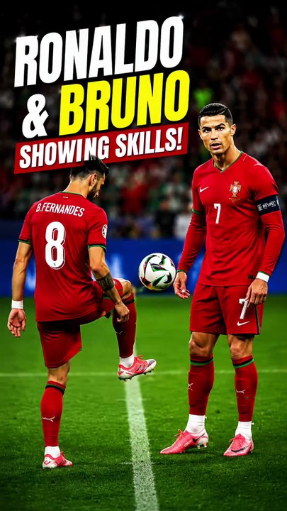 Cristiano Ronaldo And Bruno Fernandes Showing Skills