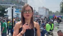 El ambiente alrededor del Estadio Azteca