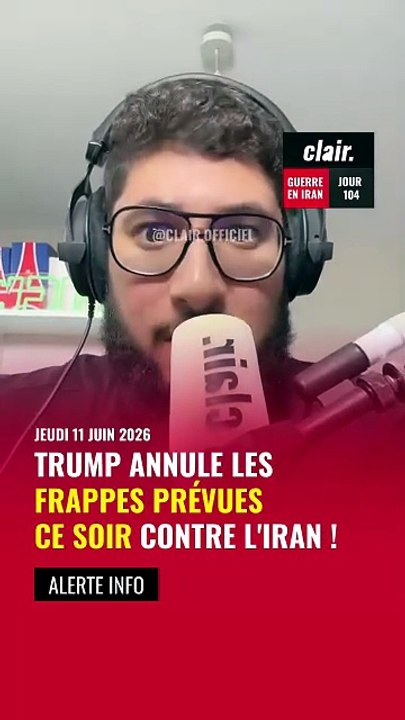 Trump annule les frappes prévues contre l'Iran ce soir !   #iran #usa #Trump #guerre #actualite