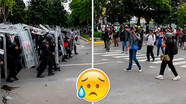 CDMX: Caos entre la policía y manifestantes alrededores del ahora Estadio Ciudad de México en pleno partido del Tri