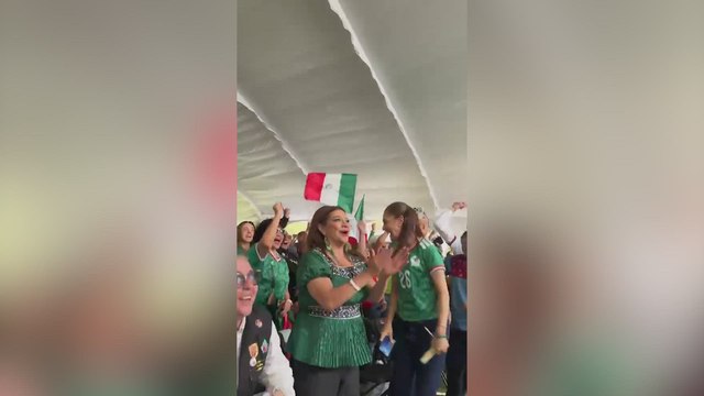 Así celebró Claudia Sheinbaum el gol de Quiñones en el México vs. Sudáfrica