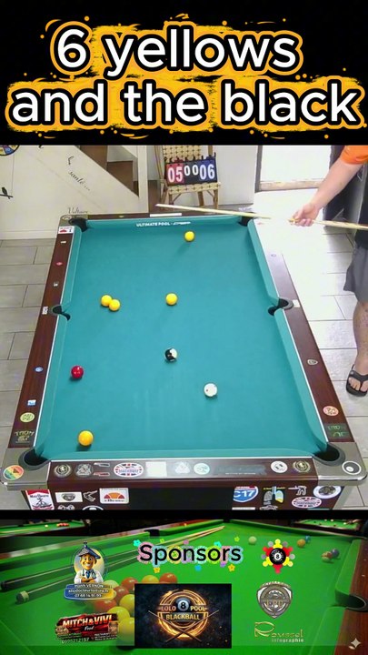 6 yellows and the black #8ball #8pool #blackbal...