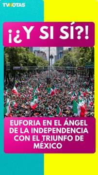¡Ilusión al máximo! Miles de aficionados celebran el triunfo de México ante Sudáfrica en el Ángel de la Independencia
