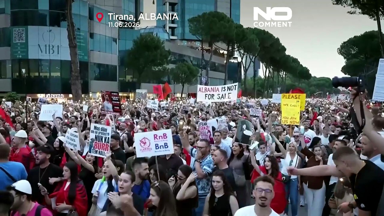 Albania: thousands rally on 12th day of protests against Trump-linked resort