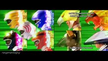 Power Rangers White Tiger Ranger vs. Samurai Org Split Screen (PR and Sentai version)
