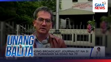 Beteranong broadcast journalist na si Jimmy Gil, pumanaw sa edad na 79 | Unang Balita