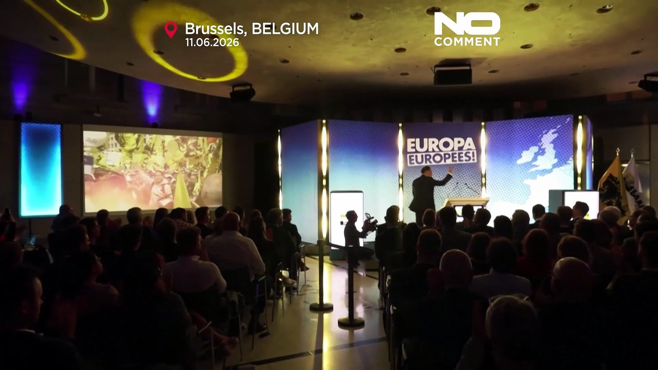 Jordan Bardella w Belgii. Wizycie lidera francuskiej prawicy towarzyszyły protesty