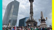 ¡Adiós lluvia, hola festejos! La fiesta continúa en el Ángel tras el triunfo de México