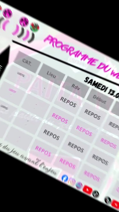 !!! PROGRAMME PFC08 DU WE - Samedi 13.06.2026 !!!