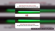 For LED Acrylic Strips Light Part Backlight Guide Car Ambient Lights Smoke Matt Black Tape Sticker H