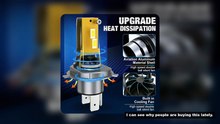 XSTORM H4 LED Headlight Bulbs Canbus 9003 HB2 High Low Beam 20000LM Super Bright Car Lights 24 CSP T
