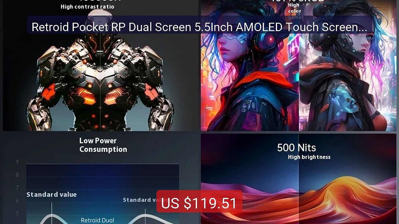 Retroid Pocket RP Dual Screen 5.5Inch AMOLED Touch Screen Back Clip... -- Top Rated 2026 | Buy Now!