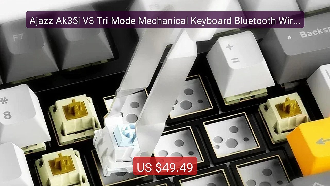 Ajazz Ak35i V3 Tri-Mode Mechanical Keyboard Bluetooth Wirel... -- Top Pick 2026 | Unbeatable Price!