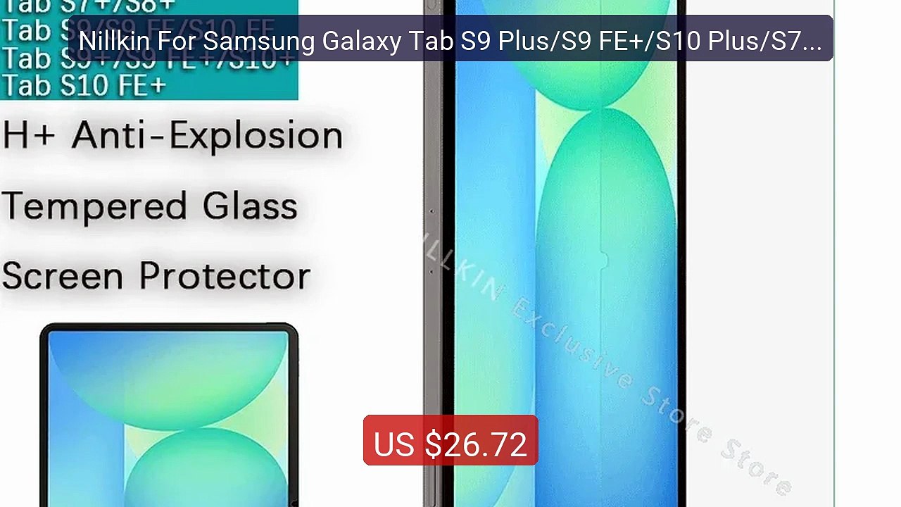 Nillkin For Samsung Galaxy Tab S9 Plus/S9 FE+/S10 Plus/S7+ S8... -- Amazing Value 2026 | Must Have!