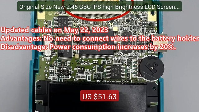 Original Size New 2.45 GBC IPS high Brightness LCD Screen for Ninte... Top Rated 2026 | Buy Now!
