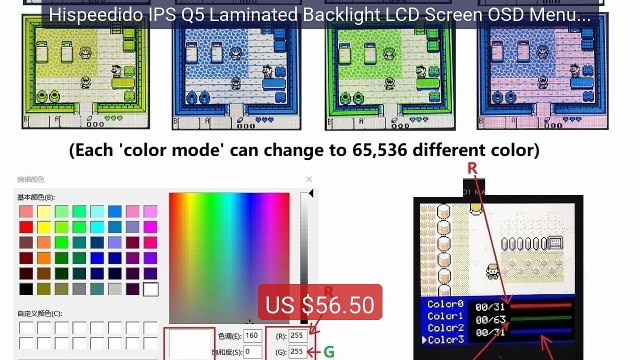 Hispeedido IPS Q5 Laminated Backlight LCD Screen OSD Menu FRM Funct... Top Rated 2026 | Buy Now!