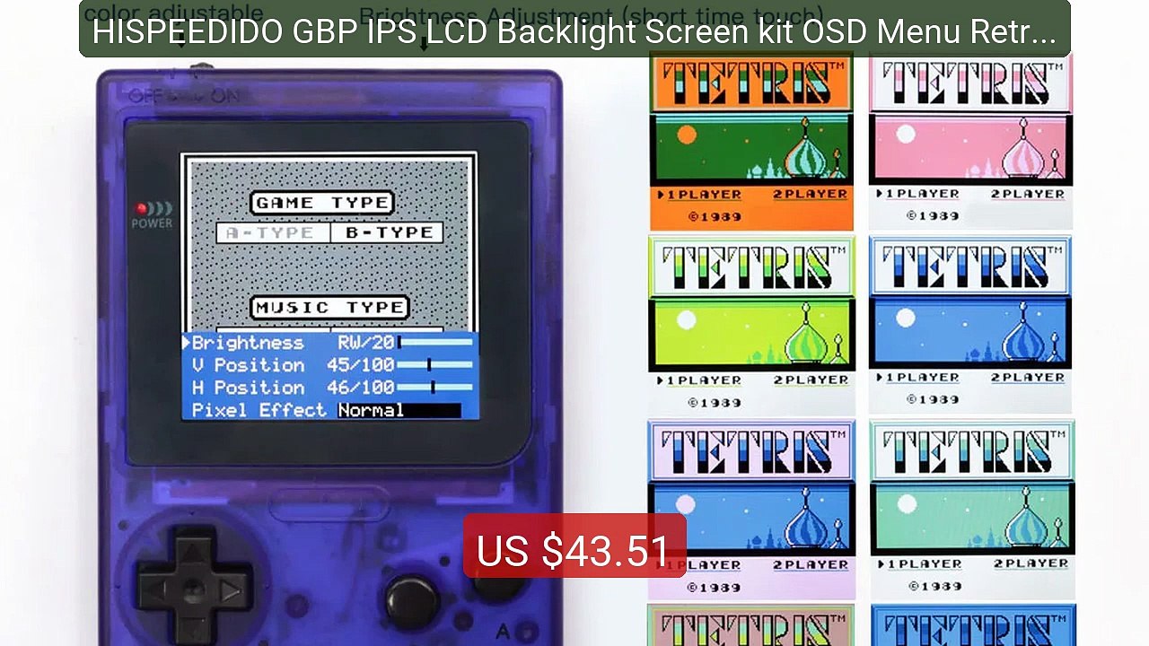 HISPEEDIDO GBP IPS LCD Backlight Screen kit OSD Menu Retro Pixel LC... -- Top Rated 2026 | Buy Now!