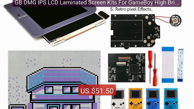 GB DMG IPS LCD Laminated Screen Kits For GameBoy High Brightn... Amazing Value 2026 | Must Have!