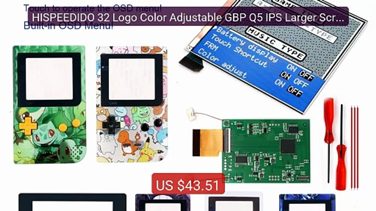 HISPEEDIDO 32 Logo Color Adjustable GBP Q5 IPS Larger Screen LCD OS... -- Top Rated 2026 | Buy Now!