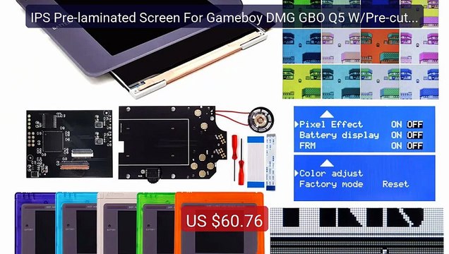 IPS Pre-laminated Screen For Gameboy DMG GBO Q5 W/Pre-cut S... Top Pick 2026 | Unbeatable Price!