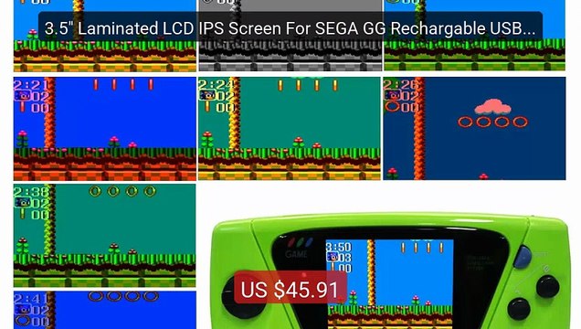 3.5 Laminated LCD IPS Screen For SEGA GG Rechargable USB-C B... Amazing Value 2026 | Must Have!