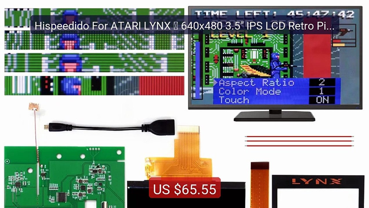 Hispeedido For ATARI LYNX Ⅰ 640x480 3.5" IPS LCD Retro Pixel ... -- Amazing Value 2026 | Must Have!