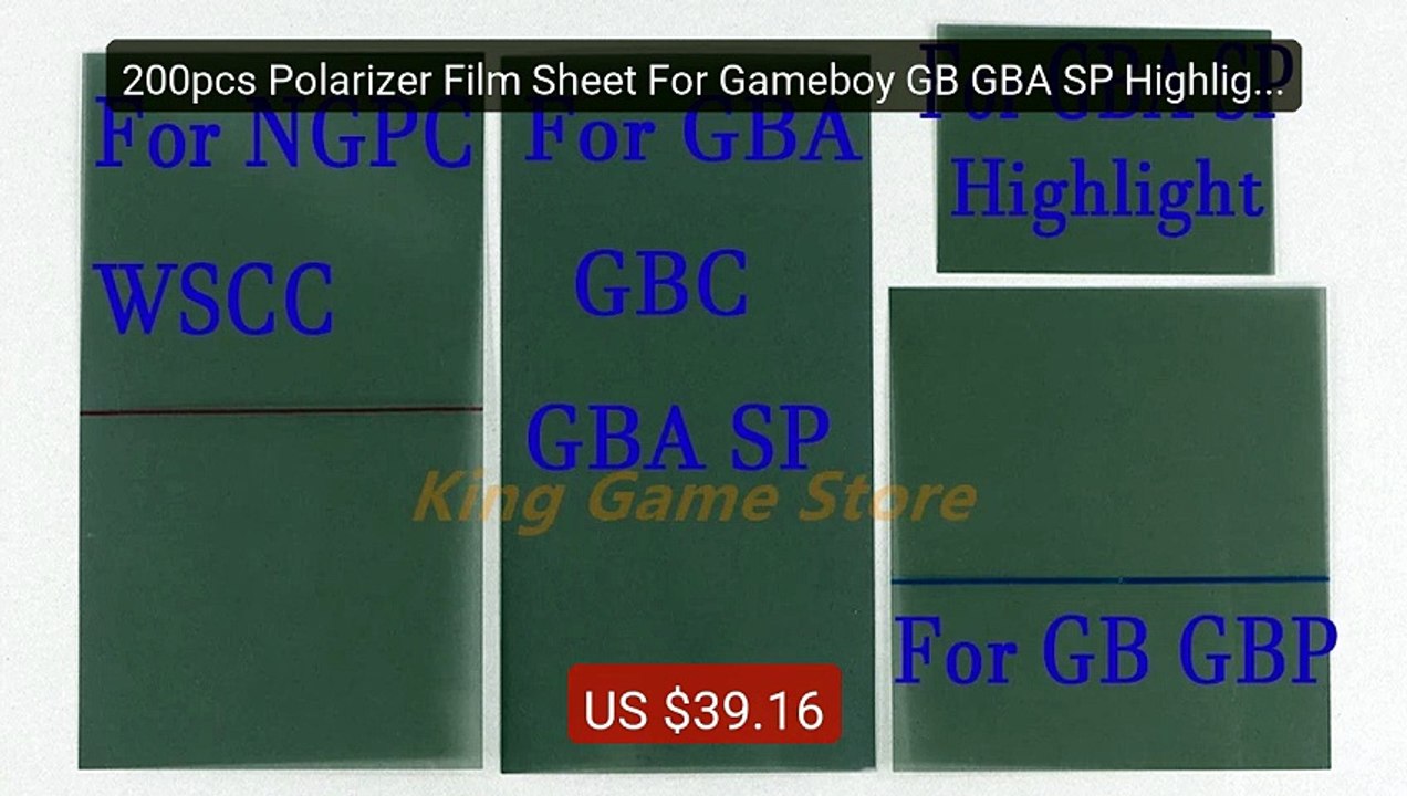 200pcs Polarizer Film Sheet For Gameboy GB GBA SP Highlight GBC GB... -- Best Deal 2026 | Shop Now!