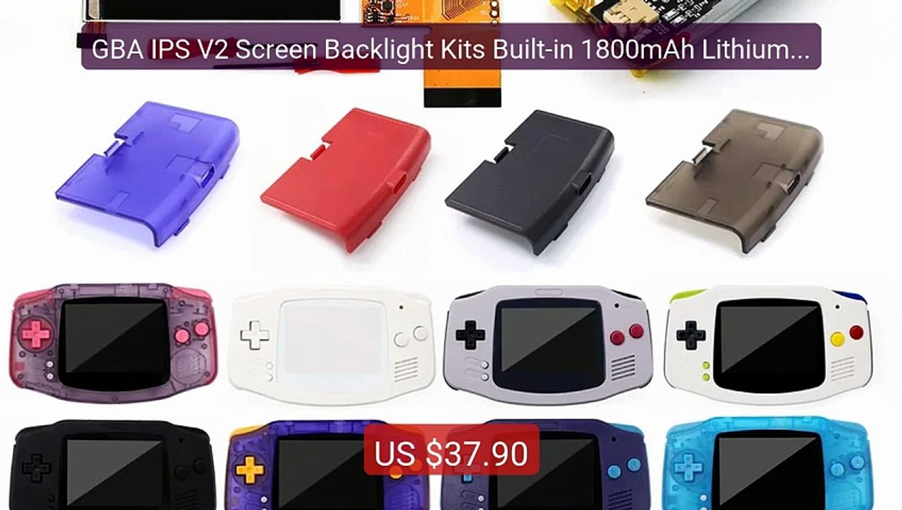 GBA IPS V2 Screen Backlight Kits Built-in 1800mAh Lithium B... -- Top Pick 2026 | Unbeatable Price!