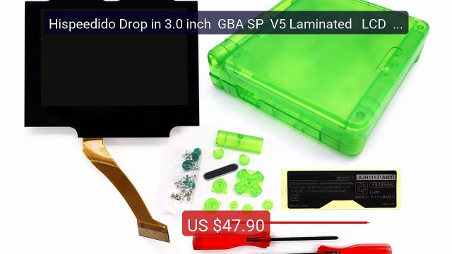 Hispeedido Drop in 3.0 inch GBA SP V5 Laminated LCD kit ... Best Buy 2026 | Great Quality!