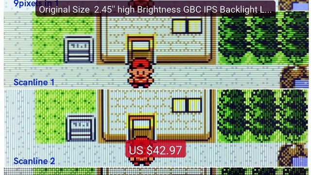 Original Size 2.45'' high Brightness GBC IPS Backlight LCD Sc... Best Buy 2026 | Great Quality!
